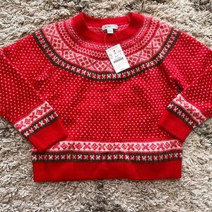 J. crew Crewcuts girls classic fair isle sweater in super soft yarn XS